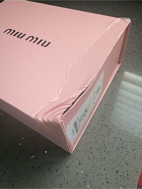Miu Miu Light Pink Branded Box with Label (Empty)